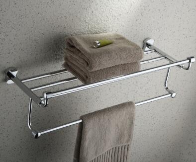 Chrome Finish Bathroom Rack With Towel Bar TCB2007