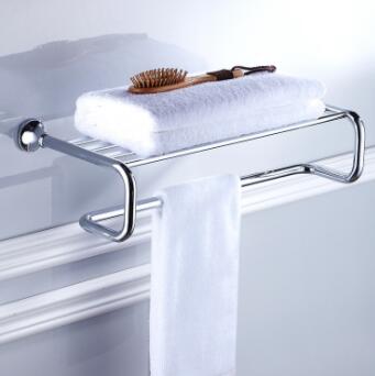 New 2 Colors Brass Chrome Diamond Bathroom Accessory Towel Bar TCB218W - Click Image to Close