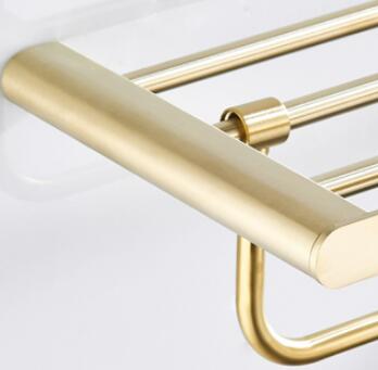 Brushed Stainless Steel Golden Bathroom Towel Rack Towel Bar TCB230G