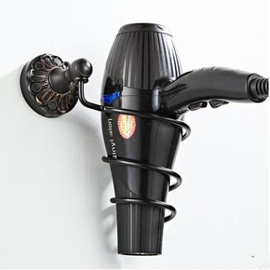 Antique Black Brass Bronze Carving Hair Dryer Holder Bathroom Accessory TCB425 - Click Image to Close