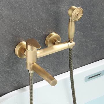 Antique Brass Two Holes Bathtub Tap Mixer Bathroom Bath Tap Set TFA398