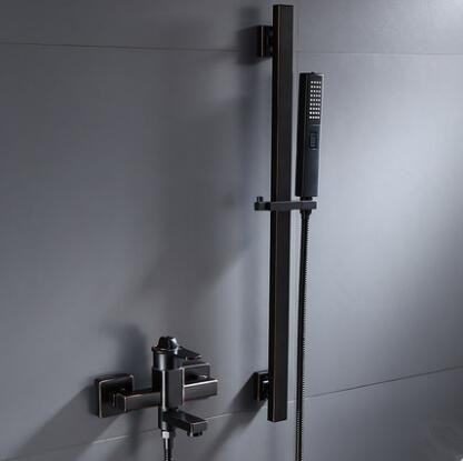 Antique Black Bronze Brass Thermostatic Simple Designed Bathroom Shower Tap Set TFB059