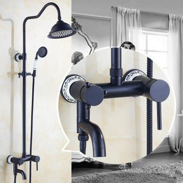 New Design Black Bronze Brass Mixer Rainfall Shower Tap TFB658