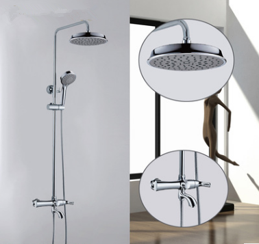 Chrome Finished Rainfall Shower Head Shower Bathroom Shower Sets TFC0550 - Click Image to Close