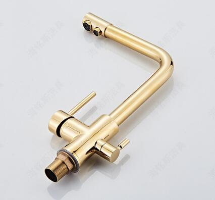 Antique Golden Printed Three Way Drinking Water Kitchen Sink Tap TG0172 - Click Image to Close