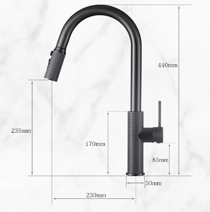 Nickel Brushed Golden Brass Pull Out Spray Spout Universal Telescopic Mixer Kitchen Sink Tap TG0255