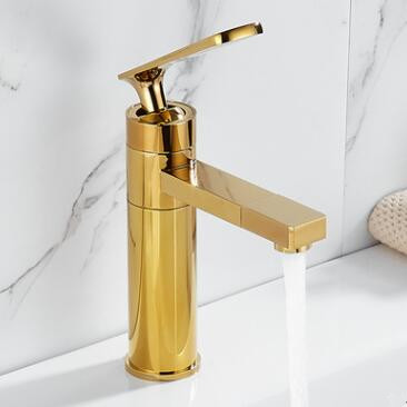 Antique Golden Brass 360° Rotatable Mixer Bathroom Sink Tap TG1505 - Click Image to Close