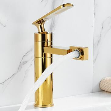 Antique Golden Brass 360° Rotatable Mixer Bathroom Sink Tap TG1505 - Click Image to Close