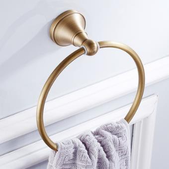 Antique Brass Bathroom Accessory Wall-mounted Towel Ring TGB0550 - Click Image to Close