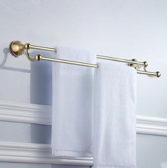 Antique Brass Ti-PVD Wall-mounted Double Towel Bar TGB1003