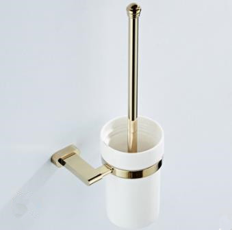 Antique Brass Ti-PVD Wall-mounted Toilet Brush Holder TGB2006 - Click Image to Close