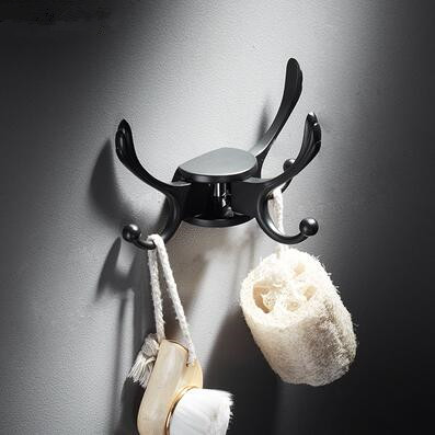 Wall Mounted Black Bathroom Accessories Bathroom Robe Hook THB053