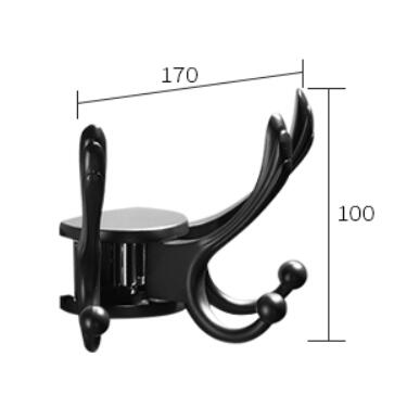 Wall Mounted Black Bathroom Accessories Bathroom Robe Hook THB053 - Click Image to Close