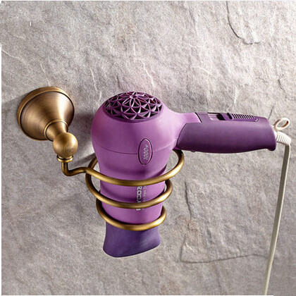 Antique Brass New Bathroom Accessory Hair Dryer Holder THD056
