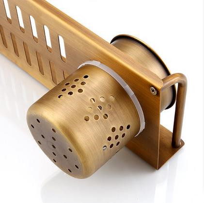 Antique Brass Bathroom Accessory Multi-function Rack Hair Dryer Holder THD128 - Click Image to Close