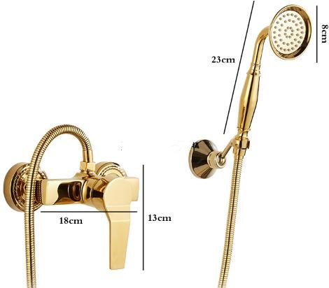 Golden Finish Mixer Water Bathroom&Hotel Simple Shower Set With Hand Shower TS0199G