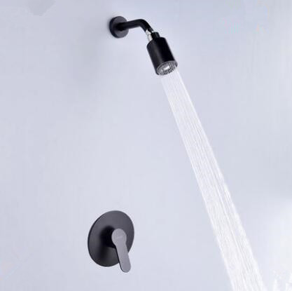 Antique Black Brass Concealed Installation Rainfall Contracted Bathroom Shower Tap TS0348C - Click Image to Close