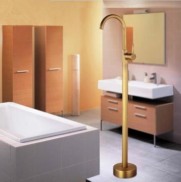 Antique Brass High Quality Free Standing Bathtub Tap TS0530 - Click Image to Close