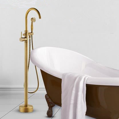 Antique Brass Free Shipping Bathtub Tap With Hand Shower TS0660 - Click Image to Close