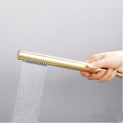 Brass Nickel Brushed Golden Bathroom Concealed Installation Rainfall Shower Set TS0818G