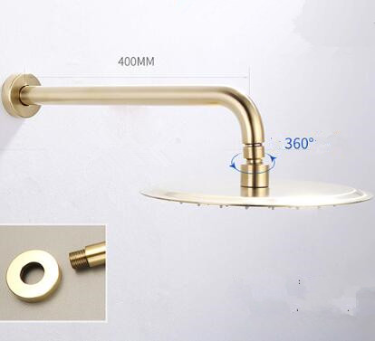 Brass Nickel Brushed Golden Bathroom Concealed Installation Rainfall Shower Set TS0818G