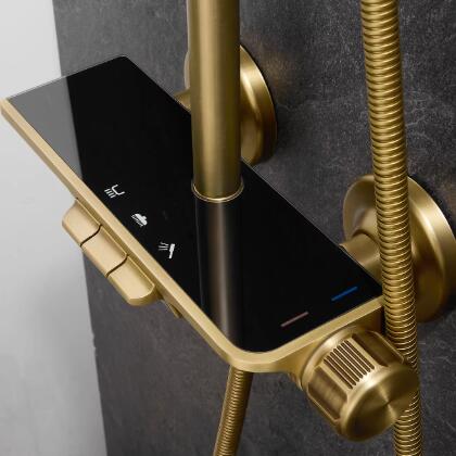All-Brass Antique Shower Set,Medieval Shower Head,Pressure Booster,Vintage Bathroom Shower Tap TS1087 - Click Image to Close