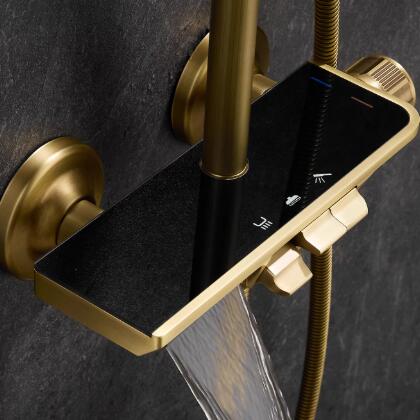 All-Brass Antique Shower Set,Medieval Shower Head,Pressure Booster,Vintage Bathroom Shower Tap TS1087 - Click Image to Close