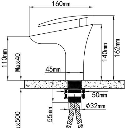 New Special Golden Waterfall Mixer Bathroom Sink Tap TS9960 - Click Image to Close