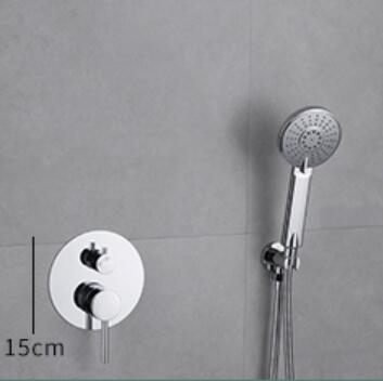 Sliver Chrome Finished Brass Bathroom Concealed Installation Rainfall Shower Set TSC530 - Click Image to Close