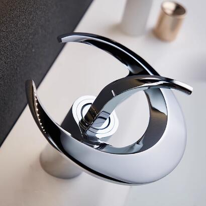 High-end Bathroom Hot And Cold Copper Basin Waterfall Tap TW0378B