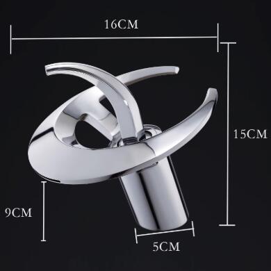 High-end Bathroom Hot And Cold Copper Basin Waterfall Tap TW0378B