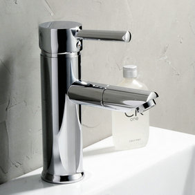 Chrome Finish 360° Rotatable Solid Brass Bathroom Sink Tap T0511 - Click Image to Close