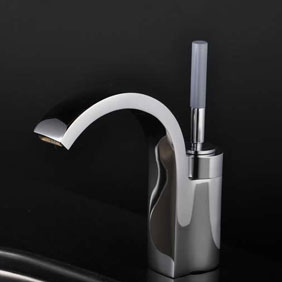 Chrome Single Handle Centerset Bathroom Sink Tap T1737 - Click Image to Close