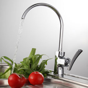 Chrome Single Handle Centerset kitchen tap T0751 - Click Image to Close