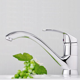 Chrome Single Handle Centerset Kitchen Tap T18005 - Click Image to Close