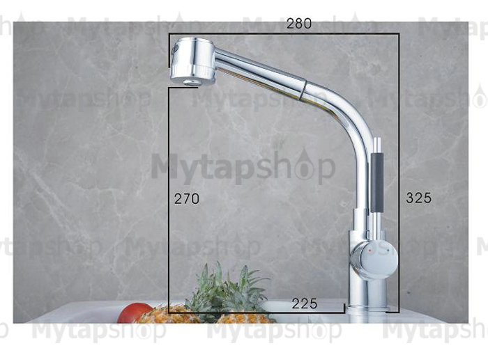 Chrome Single Handle Centerset Kitchen Tap T18008 - Click Image to Close