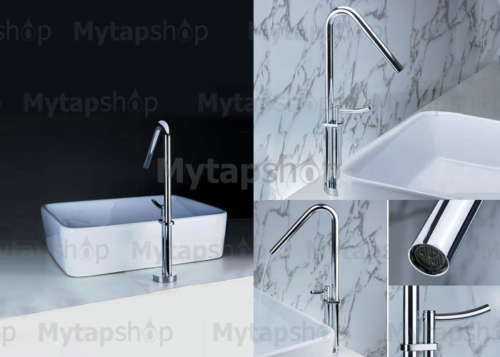 Contemporary Brass Bathroom Sink Tap Chrome Finish T0468