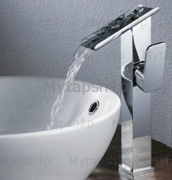 Contemporary Brass Bathroom Sink Tap Chrome Finish T6003