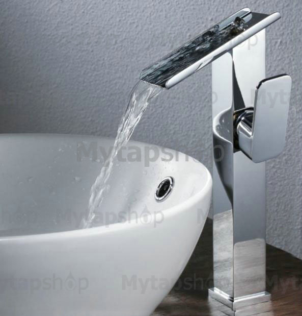 Contemporary Brass Bathroom Sink Tap Chrome Finish T6003 - Click Image to Close