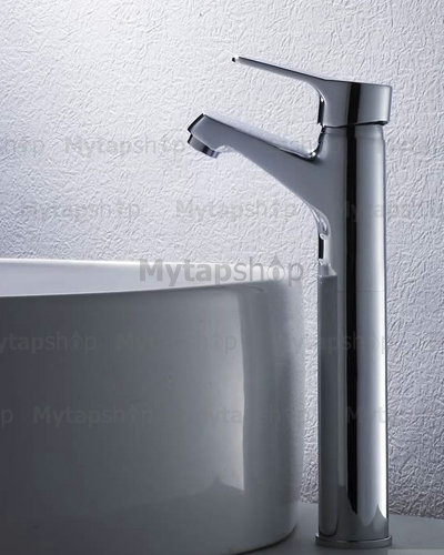 Contemporary Brass Bathroom Sink Tap Chrome Finish Tall T0546H