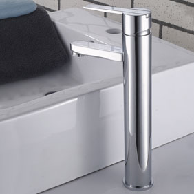 Elegant Brass Bathroom Sink Tap Chrome Finish T0522H - Click Image to Close