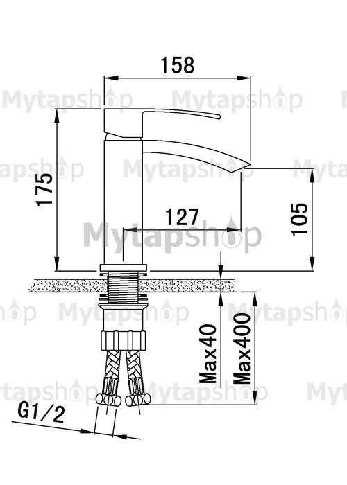 Elegant Solid Brass Bathroom Sink Tap Chrome Finish T0520 - Click Image to Close