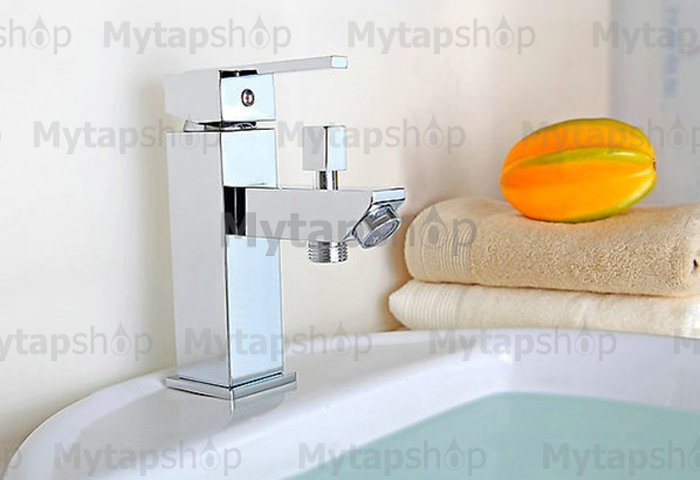 Modern Widespread Pull Out Bathroom Sink Tap (Chrome Finish) T0547 - Click Image to Close