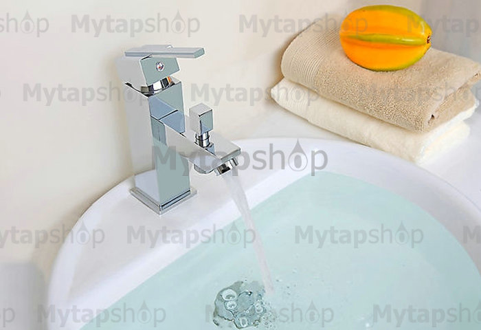 Modern Widespread Pull Out Bathroom Sink Tap (Chrome Finish) T0547 - Click Image to Close