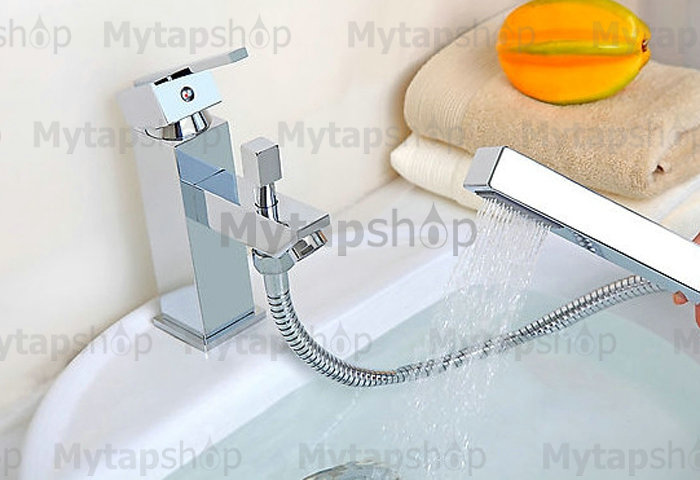 Modern Widespread Pull Out Bathroom Sink Tap (Chrome Finish) T0547