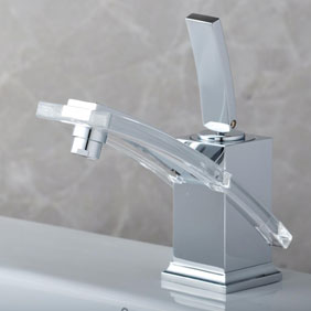 Single Handle Chrome Centerset Bathroom Sink Tap T0766 - Click Image to Close