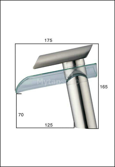 Single Handle Waterfall Glass Bathroom Sink Tap (T0814)