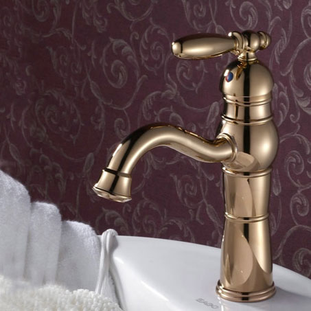 Classic Ti-PVD Finish Solid Brass Bathroom Sink Tap T0419HG