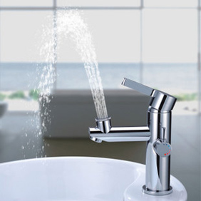 Chrome Finish Brass Bathroom Sink Tap T0606 - Click Image to Close