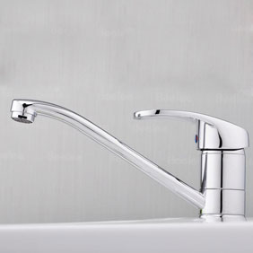 Single Handle Chrome Centerset Kitchen Tap T18002 - Click Image to Close